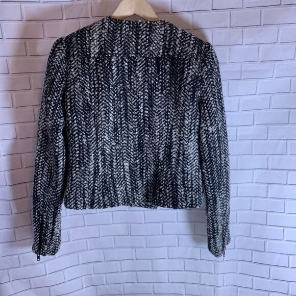 Cabi Over The Moon Tweed Moto Jacket Sz 4 - Picture 3 of 7